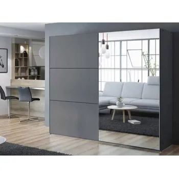 Šatní skříň Nábytek Pyramida, s.r.o. Šatní skříň VALERIANO 225 grafit/grafit