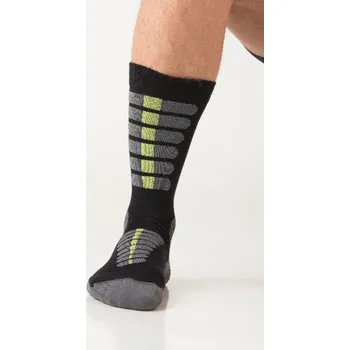 Pánské ponožky Nanosilver Letní trekingové ponožky se stříbrem M Černo-zelená