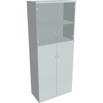 Kancelářský vozík HOBIS skříň policová dvéřová - S 5 80 11, šedá + doprava zdarma