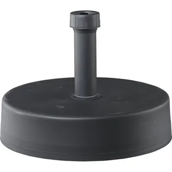 Stojan na slunečník Helcosol Stojan na slunečník plastový plněný betonem 50 kg, Helcosol, kulatý, pro průměr tyče 21-54 mm, barva antracit, rozměr 50x12 cm