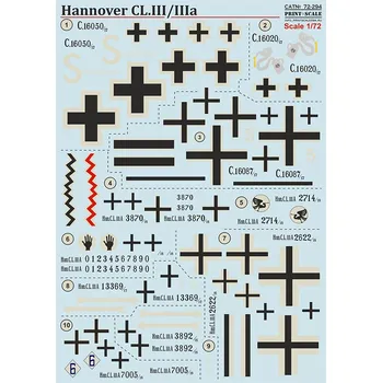 Plastikový model Print Scale 1/72 Hannover CL.III/IIIa (wet decals)