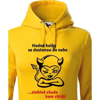 Dámská mikina Dámská mikina hodné, zlobivé holky, Barva Žlutá, Velikost L, Canvas Dámská mikina Bezvatriko.cz 1