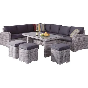 Zahradní sestava Rojaplast Montreal šedá/krémová