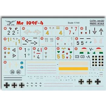 Plastikový model Print Scale 1/144 Me 109F-4 (wet decals)