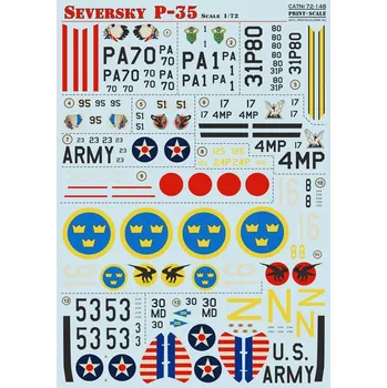 Plastikový model Print Scale 1/72 Seversky P-35 (wet decals)