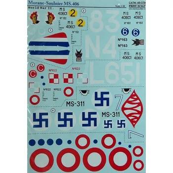Plastikový model Print Scale 1/48 Morane-Saulnier MS.406 (wet decals)