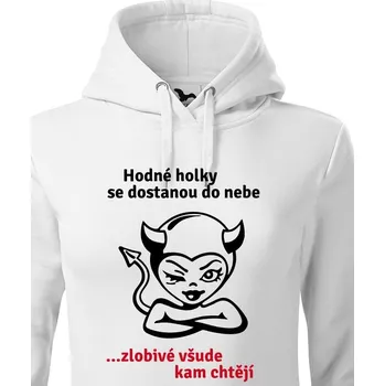 Dámská mikina Dámská mikina hodné, zlobivé holky, Barva Bílá, Velikost 2XL, Canvas Dámská mikina Bezvatriko.cz 1