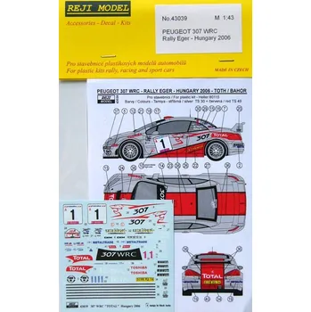 Plastikový model Reji model 1/43 Peugeot 307 WRC Rally Eger - Hungary 2006