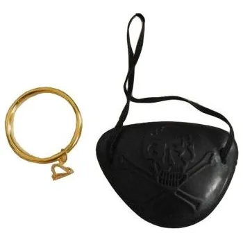 PÁSKA NA OKO A NÁUŠNICE PIRÁTA - 2 ks