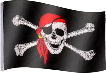 Tuin Jolly Roger Pirátská vlajka 120 cm x 80 cm