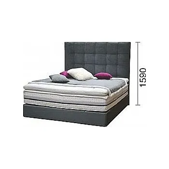 Postel Postel HERALD GRANDE 180cm, s roštem a s úložným prostorem PW11 světle šedá