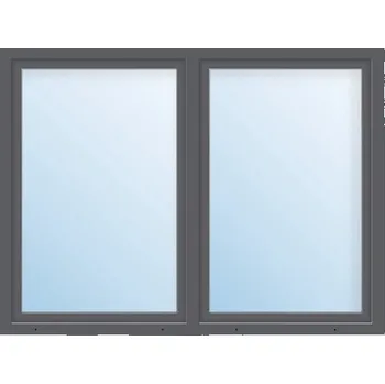 Vchodové dveře Balkónové dveře plastové dvoukřídlé ESG ARON Basic bílé/antracit 1200 x 2050 mm