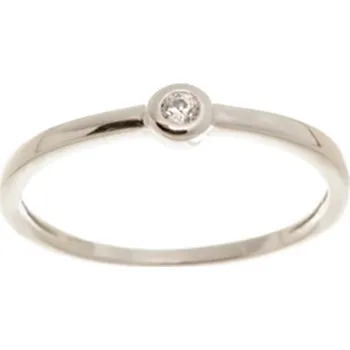 Prsten Dámský stříbrný prsten s čirým zirkonem AGG317