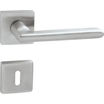 Dveřní kování klika WB - DANIELA 022Q - HR EPR Provedení: kl./kl. + BB rozety (otvor pro klíč), Povrch: BN - broušená nerez (16) 8584138083880