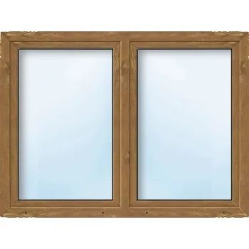 Okno Plastové okno dvoukřídlé ARON Basic bílé/zlatý dub 1400 x 1500 mm DIN levé
