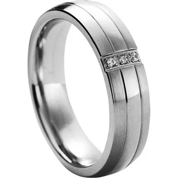 Prsten NUBIS® NSS1021 Dámský snubní prsten se zirkony - velikost 48 - NSS1021-Zr-48