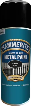 Barva ve spreji Hammerite Přímo na rez 400 ml černý satén
