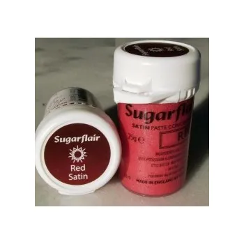 Potravinářské barvivo Barva gelová Sugarflair - ČERVENÁ perleťová / RED SATIN