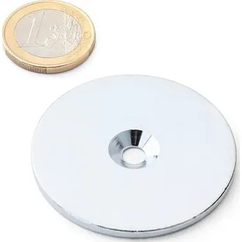 Dekorativní magnet SB-50 - Ocelový kotouč Ø50x3mm M5