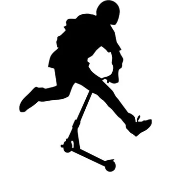 Samolepicí dekorace na vozidlo Samolepka skok na koloběžce na auto a motorku, tuning nálepka (5171)