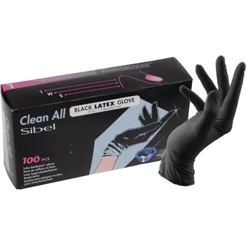 Vyšetřovací rukavice Latexové rukavice pro kadeřníky Sibel Clean All 100 ks - L (093800156) + dárek zdarma