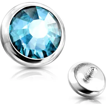 Piercing Šperky4U Náhradní kamínek, závit 1,2 mm, průměr 3 mm - ND005-03Q