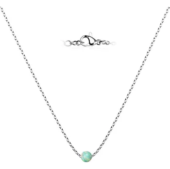 Náhrdelník NUBIS® Ocelový opálový náhrdelník - kulička 5 mm - NBP60-OP03