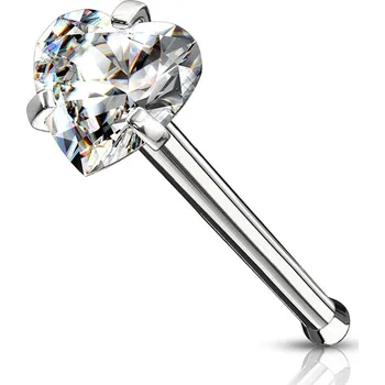 Piercing Šperky4U Piercing do nosu srdíčko - N0135C