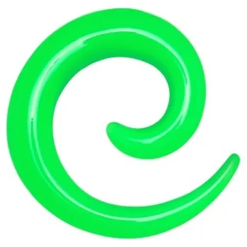 Piercing Šperky4U Roztahovák do ucha - spirála zelená - EP01056-04