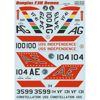 Plastikový model Print Scale 1/48 Douglas F3H Demon - part 1 (wet decals)