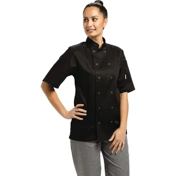 Gastro oděv Whites Chefs Clothing Whites kuchařský rondon Vegas s krátkým rukávem černý Velikost: M