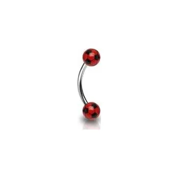 Piercing Šperky4U Piercing do obočí - fotbalový míč - OB01083-R