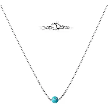 Náhrdelník NUBIS® Ocelový opálový náhrdelník - kulička 5 mm - NBP60-OP02