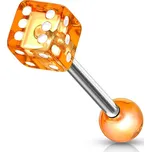 Šperky4U Piercing do jazyku - hrací kostka - PJ01087-O