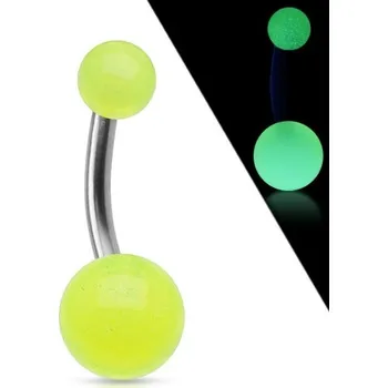Piercing Šperky4U Fosforeskující piercing do pupíku - TITAN - TIT1003-G