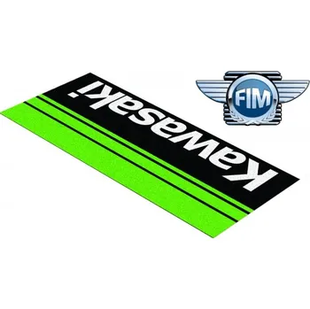 Koberec pod moto Kawasaki MX/EN černo/zelený 80x200cm