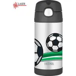 Thermos FUNtainer Dětská termoska s brčkem - fotbal 355 ml