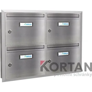 Poštovní schránka Poštovní schránka E-011 - pro zazdění s orámováním - NEREZ