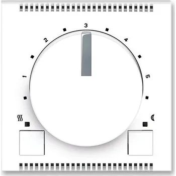 Elektroinstalační materiál ABB 3292M-A10100 Termostat univerzální s otočným nastavením teploty (ovl. jednotka), bílá/ledová bílá Varianta: Bílá / Ledová šedá