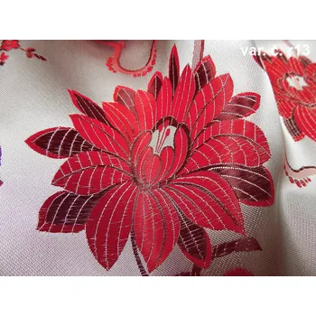 HEDVA ČESKÝ BROKÁT Ondrin 160 krojový brokát GERBERA S PERLAMI ecru | R13