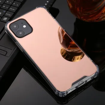 Zrcadlový kryt pro iPhone 11 Pro - růžovozlatý