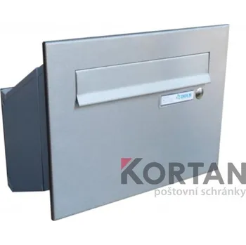 Poštovní schránka 1x poštovní schránka D-241 k zazdění do sloupku + čelní deska se zvonkem - NEREZ / šedá