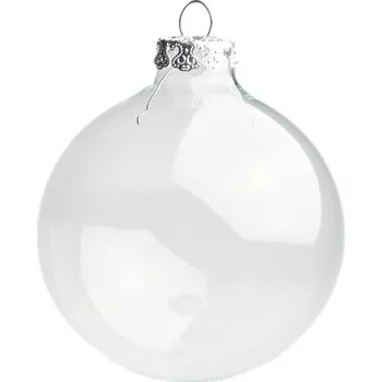 Vánoční dekorace Skleněná koule čirá s širším hrdlem "Do it yourself"