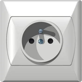 Elektrická zásuvka Jednoduchá zásuvka béžová