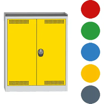 Skříň na chemikálie, 1180 x 950 x 500 mm Barva dveří: červená RAL 3000