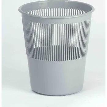 Odpadkový koš Koš na papír Office děrovaný, šedý