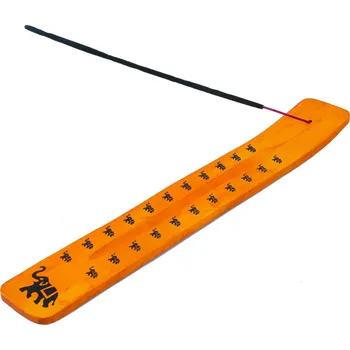 Vonná tyčinka Dřevěný stojánek na vonné tyčinky Slon - oranžový