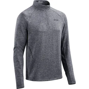 Běžecké oblečení CEP pánská zimní běžecká mikina - žíhaná černá Velikost textilu: S