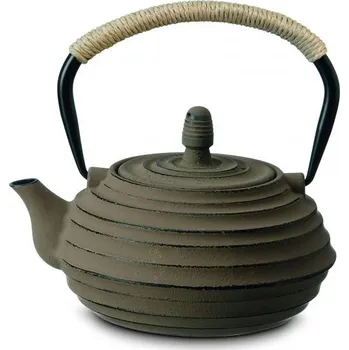 Konvice na čaj Čajová zahrada Japonská litinová konvice Ainu hnědá 700ml s podložkou