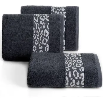 Ručník Bavlněný froté ručník s bordurou GLORIA 50x90 cm, šedá, 485 gr Mybesthome Varianta: ručník - 1 kus 50x90 cm